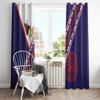 American Samoa Flag Day Window Curtain Polynesian Tribal Tattoo Eagle Art LT19 - Polynesian Pride