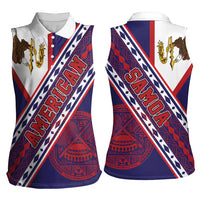 American Samoa Flag Day Women Sleeveless Polo Shirt Polynesian Tribal Tattoo Eagle Art LT19 - Polynesian Pride