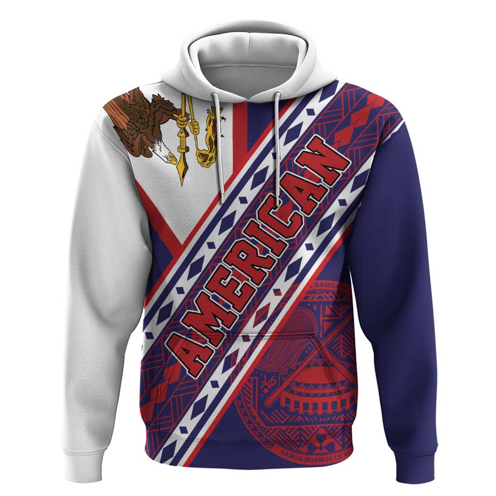 American Samoa Flag Day Zip Hoodie Polynesian Tribal Tattoo Eagle Art LT19 Pullover Hoodie Navy - Polynesian Pride