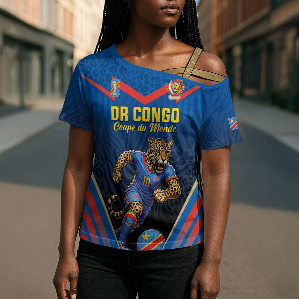 Custom World Football 2026 DR Congo Cross Shoulder Shirt Les Leopards Coupe du Monde Glory