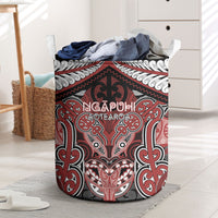Aotearoa Iwi Ngapuhi Laundry Basket Maori Kowhaiwhai Pattern LT19 Red - Polynesian Pride
