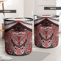 Aotearoa Iwi Ngapuhi Laundry Basket Maori Kowhaiwhai Pattern LT19 - Polynesian Pride
