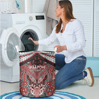 Aotearoa Iwi Ngapuhi Laundry Basket Maori Kowhaiwhai Pattern LT19 - Polynesian Pride