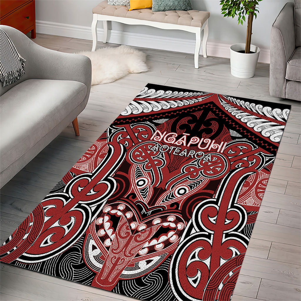 Aotearoa Iwi Ngapuhi Area Rug Maori Kowhaiwhai Pattern LT19 - Polynesian Pride