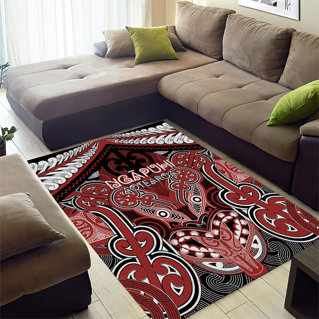 Aotearoa Iwi Ngapuhi Area Rug Maori Kowhaiwhai Pattern LT19 - Polynesian Pride