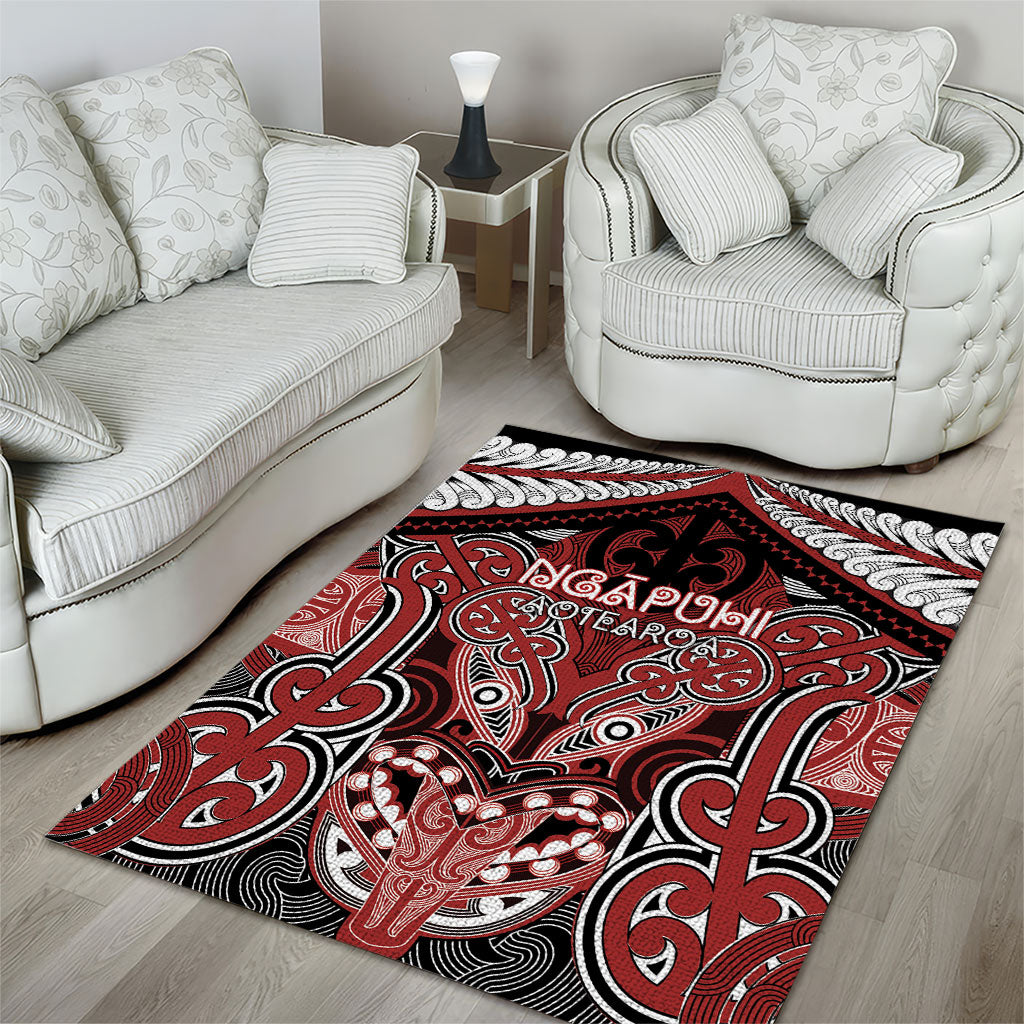 Aotearoa Iwi Ngapuhi Area Rug Maori Kowhaiwhai Pattern LT19 - Polynesian Pride
