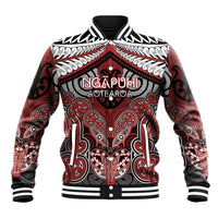 Aotearoa Iwi Ngapuhi Personalised Baseball Jacket Maori Kowhaiwhai Pattern LT19 Unisex Red - Polynesian Pride