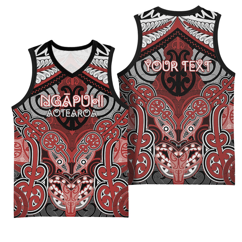 Aotearoa Iwi Ngapuhi Personalised Basketball Jersey Maori Kowhaiwhai Pattern LT19 - Polynesian Pride