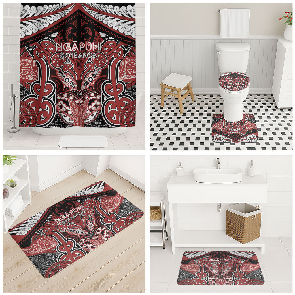 Aotearoa Iwi Ngapuhi Bathroom Set Maori Kowhaiwhai Pattern LT19 - Polynesian Pride