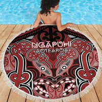 Aotearoa Iwi Ngapuhi Beach Blanket Maori Kowhaiwhai Pattern LT19 - Polynesian Pride