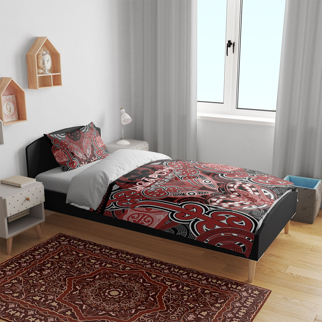 Aotearoa Iwi Ngapuhi Bedding Set Maori Kowhaiwhai Pattern LT19 - Polynesian Pride