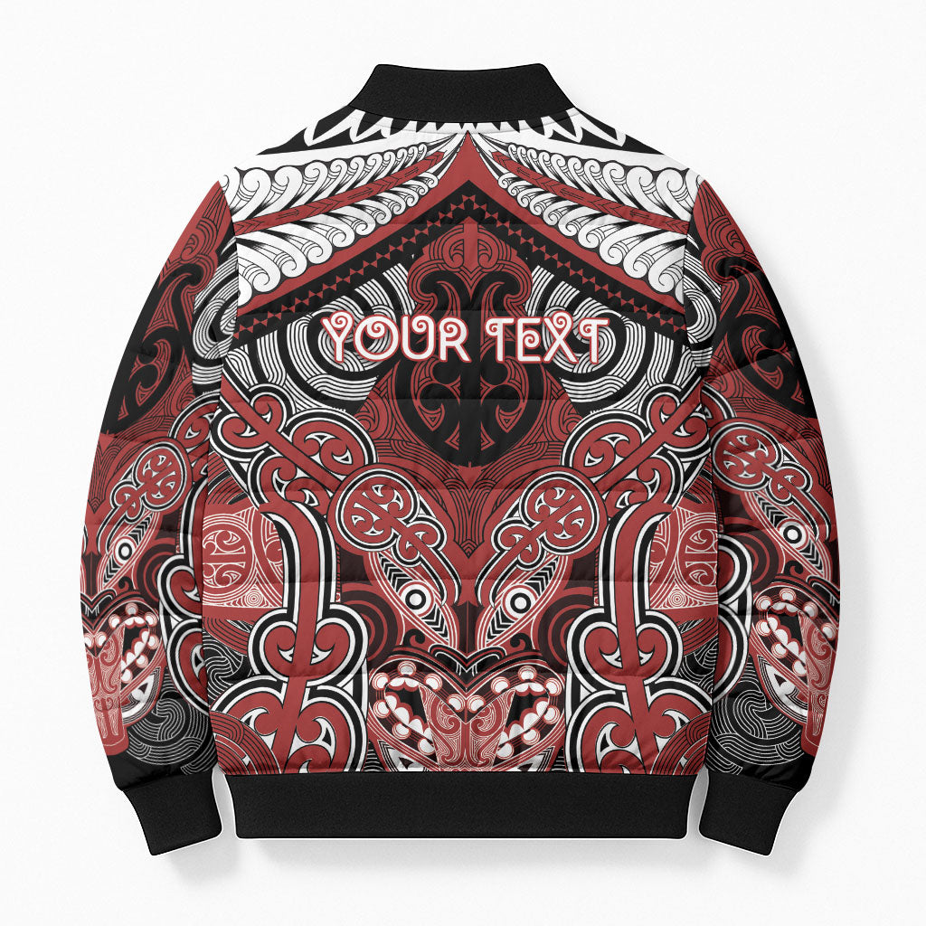 Aotearoa Iwi Ngapuhi Personalised Bomber Puffer Jacket Maori Kowhaiwhai Pattern LT19 - Polynesian Pride