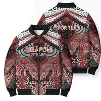 Aotearoa Iwi Ngapuhi Personalised Bomber Puffer Jacket Maori Kowhaiwhai Pattern LT19 - Polynesian Pride