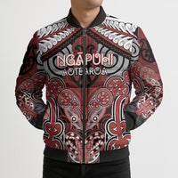 Aotearoa Iwi Ngapuhi Personalised Bomber Puffer Jacket Maori Kowhaiwhai Pattern LT19 - Polynesian Pride