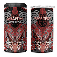 Aotearoa Iwi Ngapuhi Personalised 4 in 1 Can Cooler Tumbler Maori Kowhaiwhai Pattern LT19 One Size: 16 oz Red - Polynesian Pride