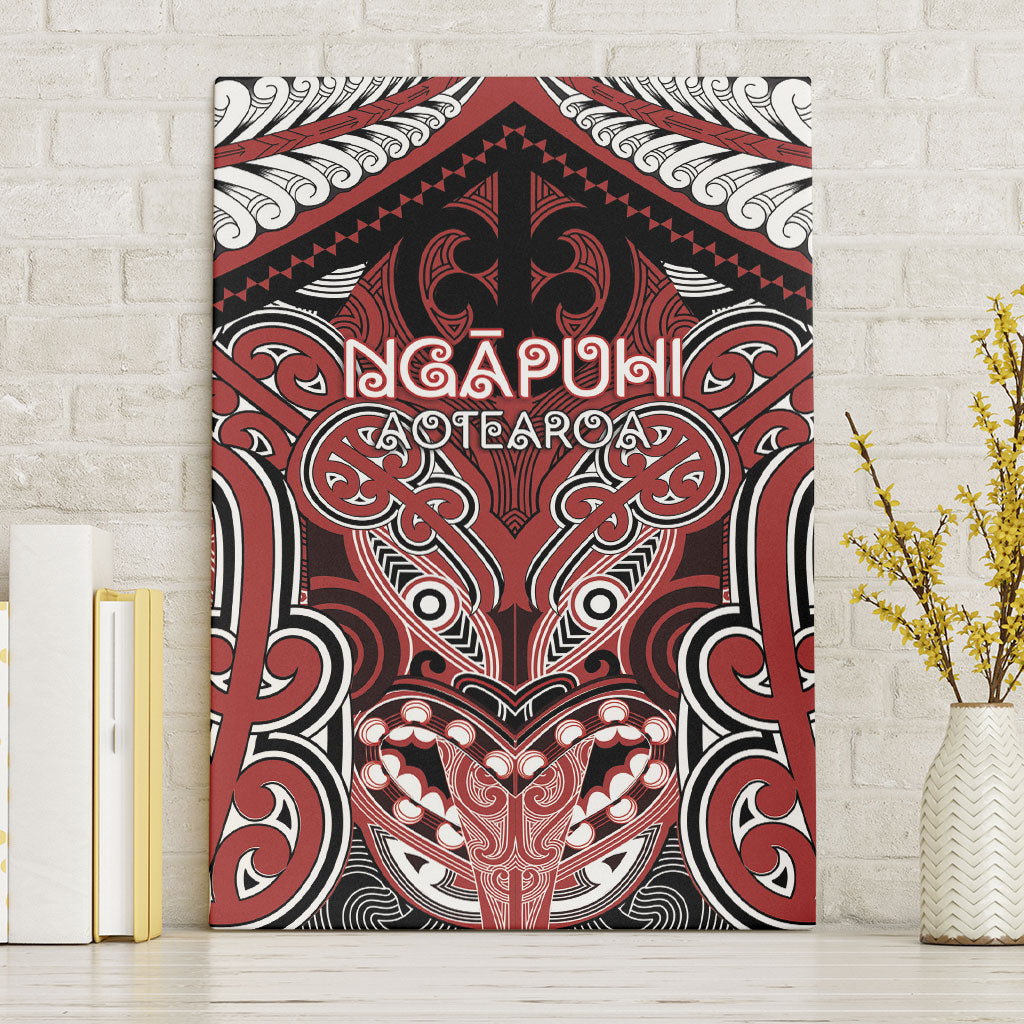 Aotearoa Iwi Ngapuhi Canvas Wall Art Maori Kowhaiwhai Pattern LT19 Without Frame Red - Polynesian Pride