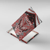 Aotearoa Iwi Ngapuhi Canvas Wall Art Maori Kowhaiwhai Pattern LT19 With Frame Red - Polynesian Pride