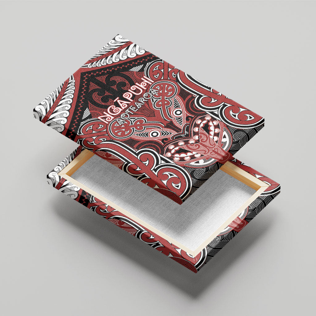 Aotearoa Iwi Ngapuhi Canvas Wall Art Maori Kowhaiwhai Pattern LT19 - Polynesian Pride