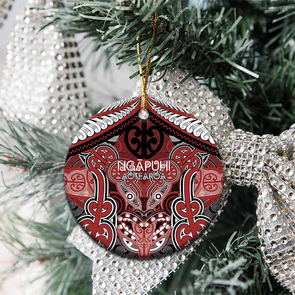 Aotearoa Iwi Ngapuhi Personalised Ceramic Ornament Maori Kowhaiwhai Pattern LT19 - Polynesian Pride