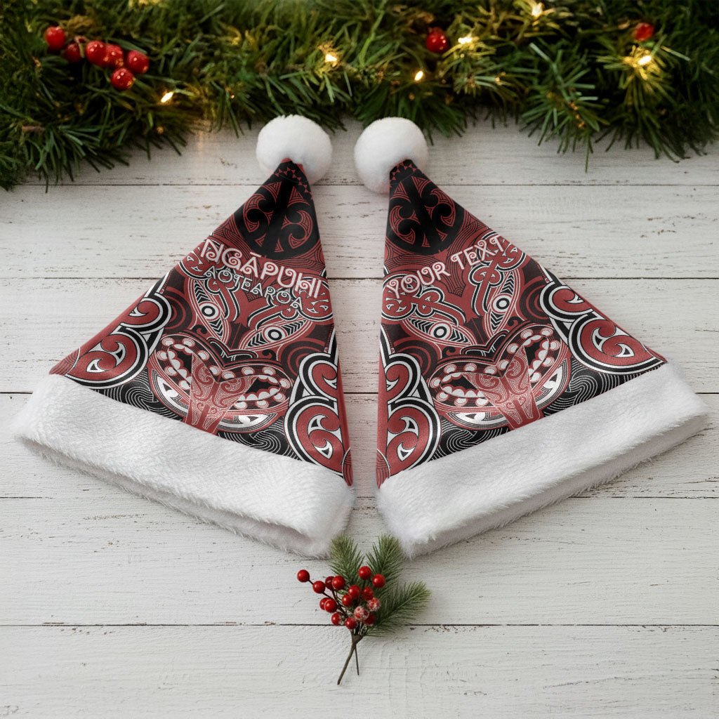 Aotearoa Iwi Ngapuhi Personalised Christmas Santa Hat Maori Kowhaiwhai Pattern LT19 - Polynesian Pride