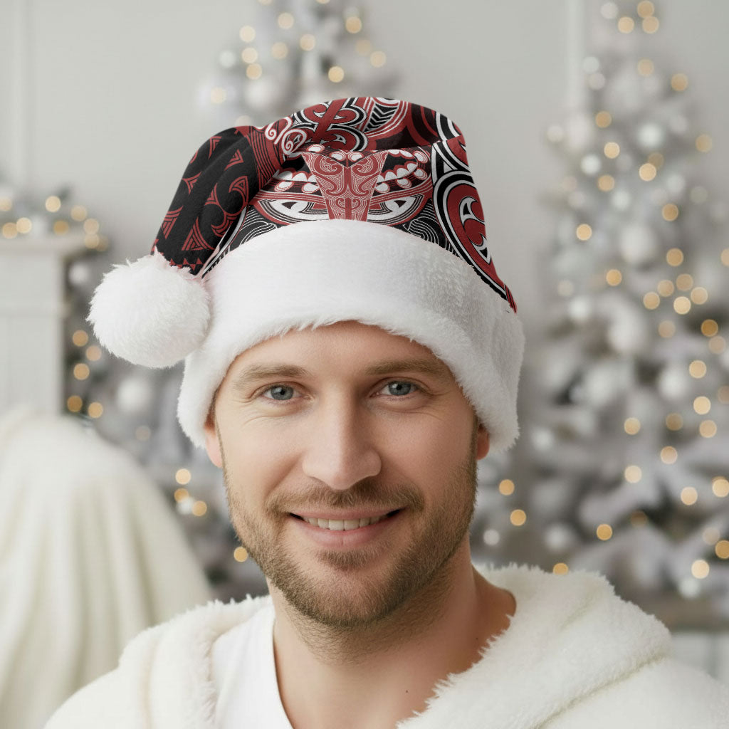 Aotearoa Iwi Ngapuhi Personalised Christmas Santa Hat Maori Kowhaiwhai Pattern LT19 - Polynesian Pride