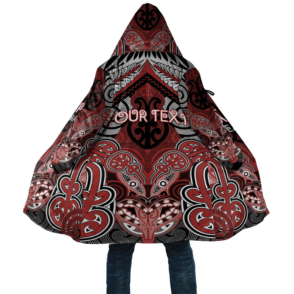 Aotearoa Iwi Ngapuhi Personalised Cloak Maori Kowhaiwhai Pattern LT19 Unisex Red - Polynesian Pride