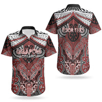 Aotearoa Iwi Ngapuhi Personalised Couples Matching Off Shoulder Maxi Dress and Hawaiian Shirt Maori Kowhaiwhai Pattern LT19 - Polynesian Pride
