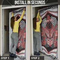 Aotearoa Iwi Ngapuhi Personalised Door Cover Maori Kowhaiwhai Pattern LT19 - Polynesian Pride