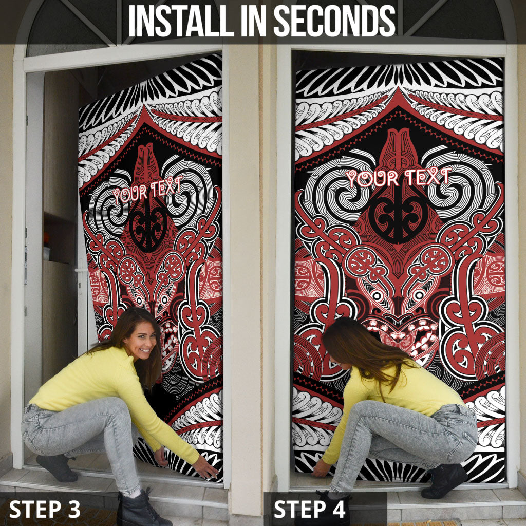 Aotearoa Iwi Ngapuhi Personalised Door Cover Maori Kowhaiwhai Pattern LT19 - Polynesian Pride