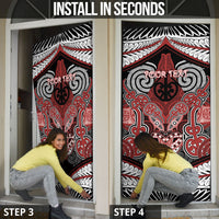 Aotearoa Iwi Ngapuhi Personalised Door Cover Maori Kowhaiwhai Pattern LT19 - Polynesian Pride