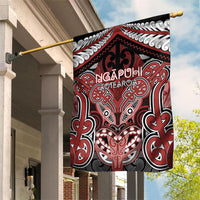 Aotearoa Iwi Ngapuhi Garden Flag Maori Kowhaiwhai Pattern LT19 House Flag Red - Polynesian Pride