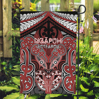 Aotearoa Iwi Ngapuhi Garden Flag Maori Kowhaiwhai Pattern LT19 Garden Flag Red - Polynesian Pride