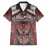 Aotearoa Iwi Ngapuhi Personalised Hawaiian Shirt Maori Kowhaiwhai Pattern LT19 Red - Polynesian Pride