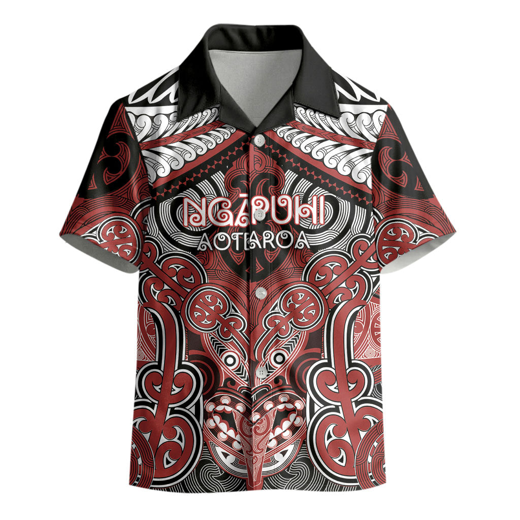 Aotearoa Iwi Ngapuhi Personalised Kid Hawaiian Shirt Maori Kowhaiwhai Pattern LT19 - Polynesian Pride