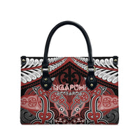 Aotearoa Iwi Ngapuhi Leather Bag Maori Kowhaiwhai Pattern LT19 - Polynesian Pride