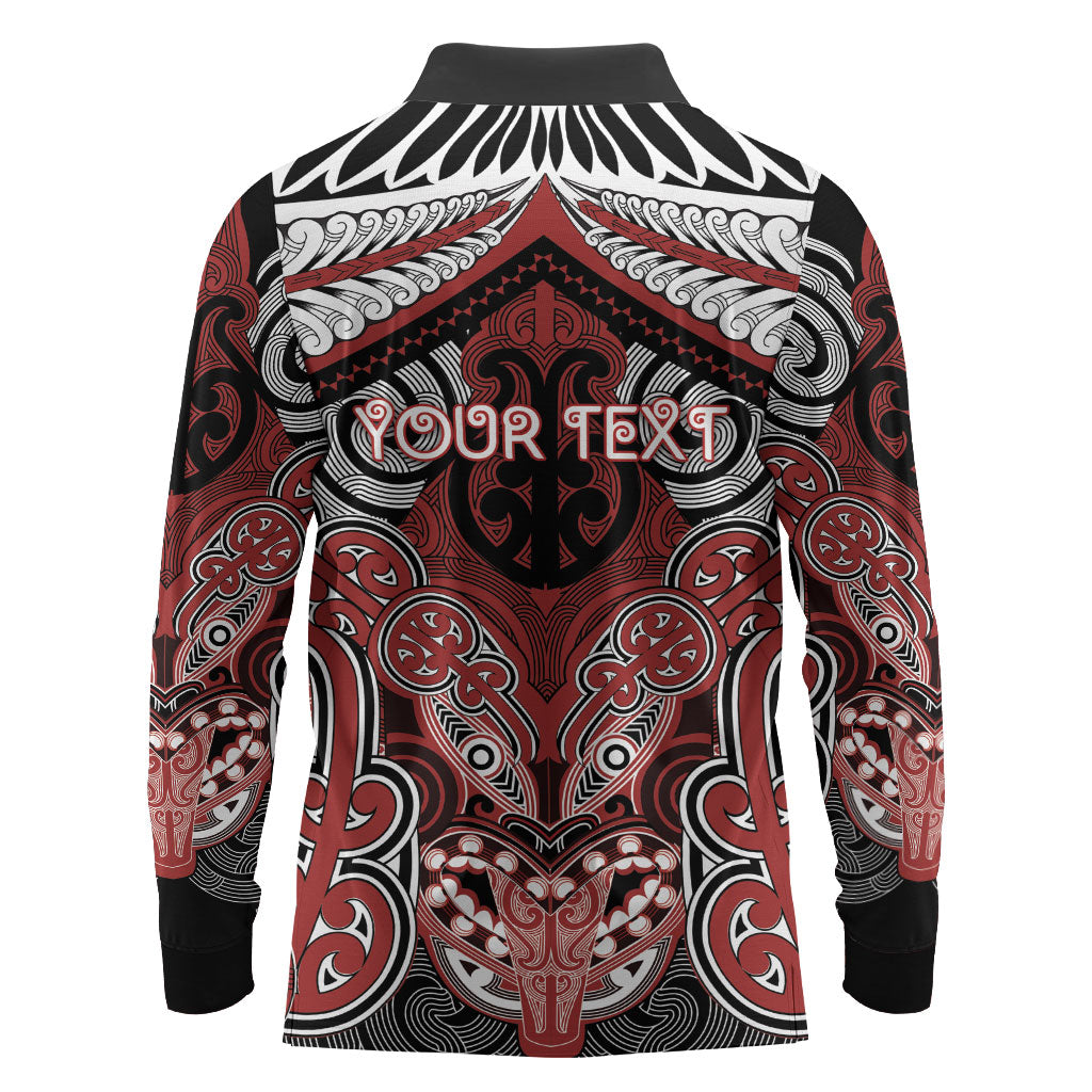 Aotearoa Iwi Ngapuhi Personalised Long Sleeve Polo Shirt Maori Kowhaiwhai Pattern LT19 - Polynesian Pride