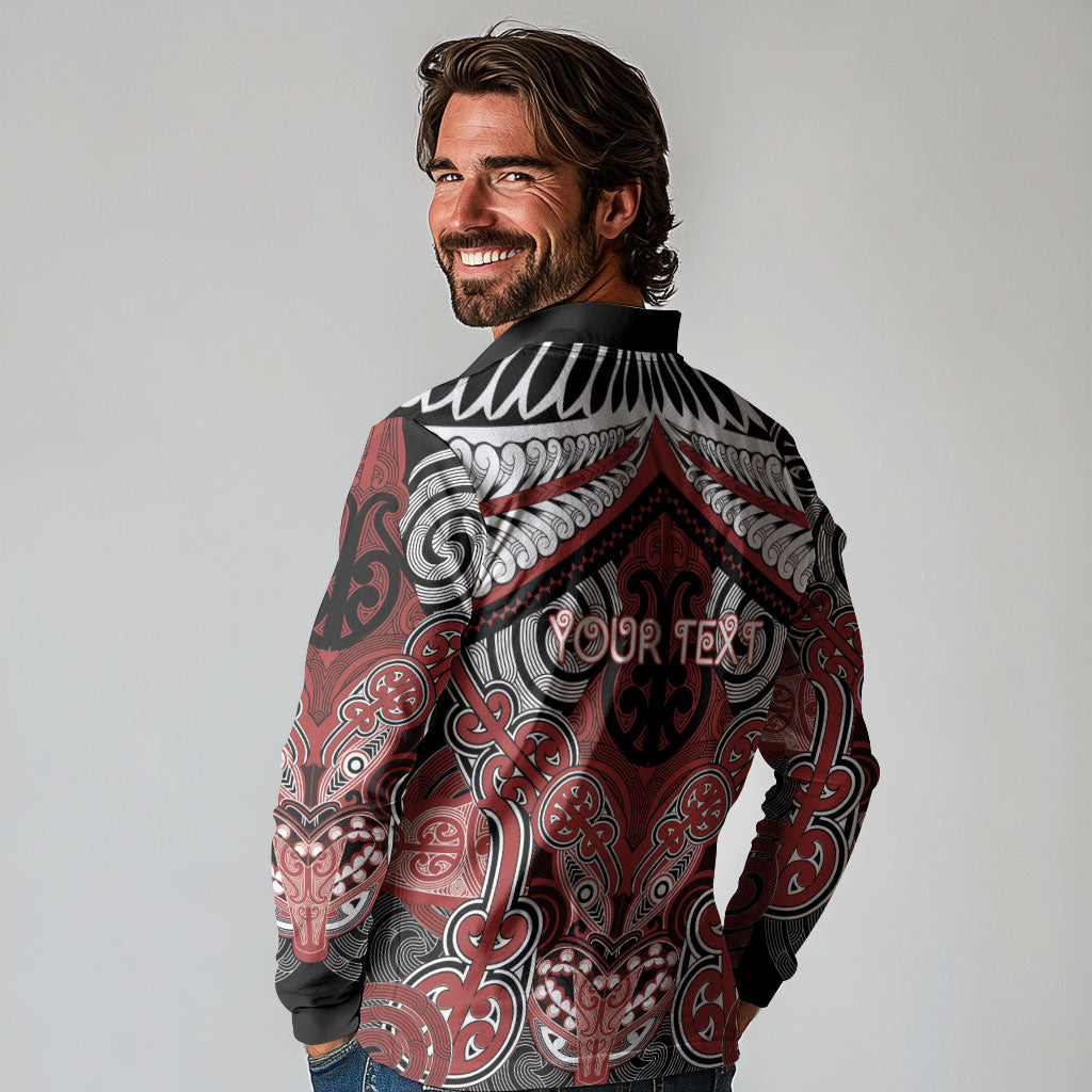 Aotearoa Iwi Ngapuhi Personalised Long Sleeve Polo Shirt Maori Kowhaiwhai Pattern LT19 - Polynesian Pride