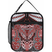 Aotearoa Iwi Ngapuhi Lunch Bag Maori Kowhaiwhai Pattern LT19 10.2 × 8.3 × 4.3 inch Red - Polynesian Pride