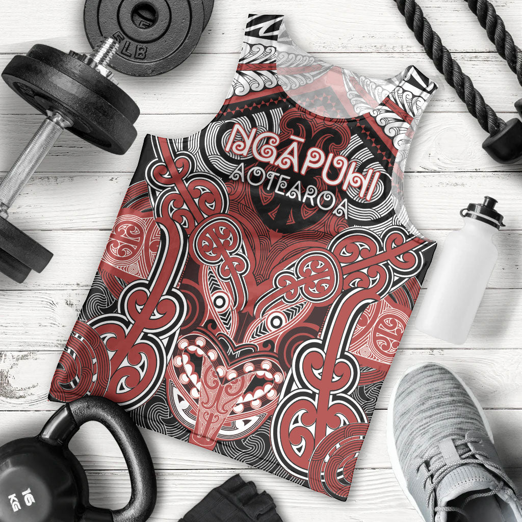 Aotearoa Iwi Ngapuhi Personalised Men Tank Top Maori Kowhaiwhai Pattern LT19 - Polynesian Pride
