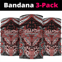 Aotearoa Iwi Ngapuhi Neck Gaiter Maori Kowhaiwhai Pattern LT19 package One Size: 25*50cm Red - Polynesian Pride