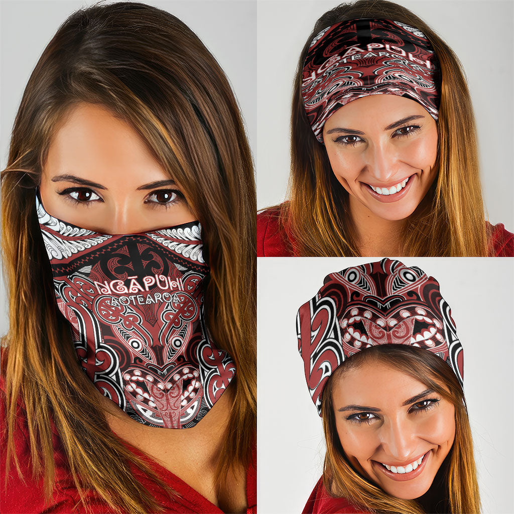 Aotearoa Iwi Ngapuhi Neck Gaiter Maori Kowhaiwhai Pattern LT19 - Polynesian Pride
