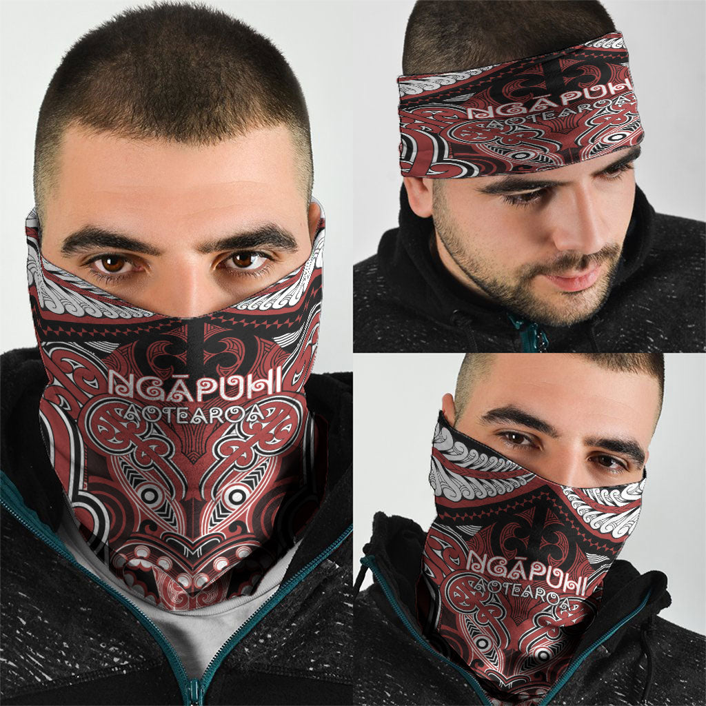Aotearoa Iwi Ngapuhi Neck Gaiter Maori Kowhaiwhai Pattern LT19 - Polynesian Pride