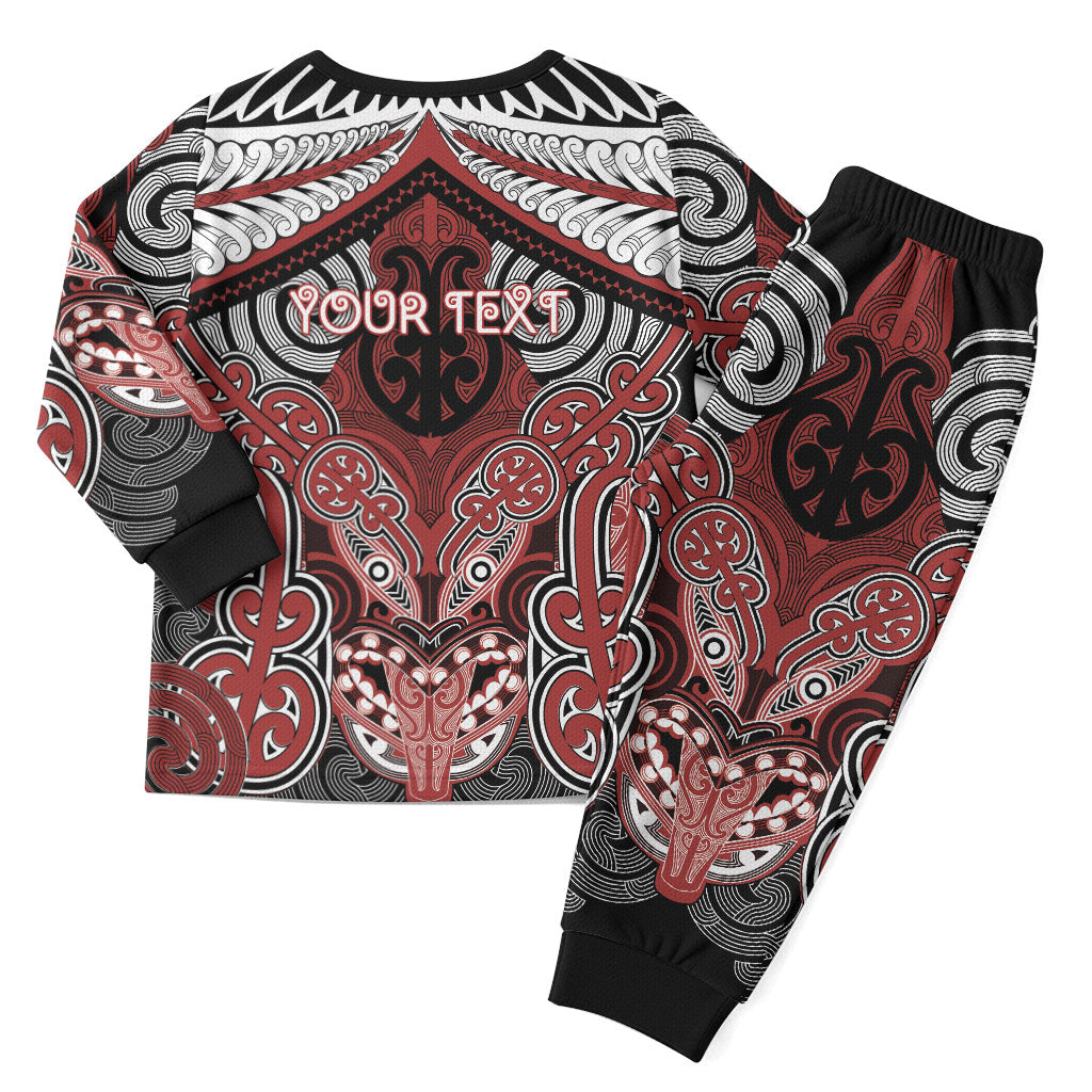 Aotearoa Iwi Ngapuhi Personalised Christmas Pajama Set Maori Kowhaiwhai Pattern LT19 - Polynesian Pride