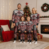 Aotearoa Iwi Ngapuhi Personalised Christmas Pajama Set Maori Kowhaiwhai Pattern LT19 - Polynesian Pride
