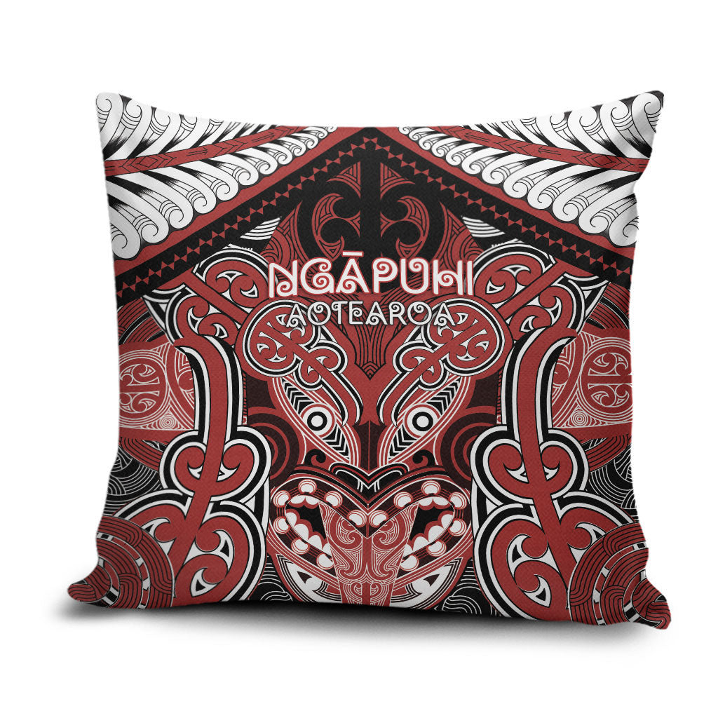 Aotearoa Iwi Ngapuhi Pillow Cover Maori Kowhaiwhai Pattern LT19 Red - Polynesian Pride