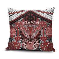 Aotearoa Iwi Ngapuhi Pillow Cover Maori Kowhaiwhai Pattern LT19 Red - Polynesian Pride