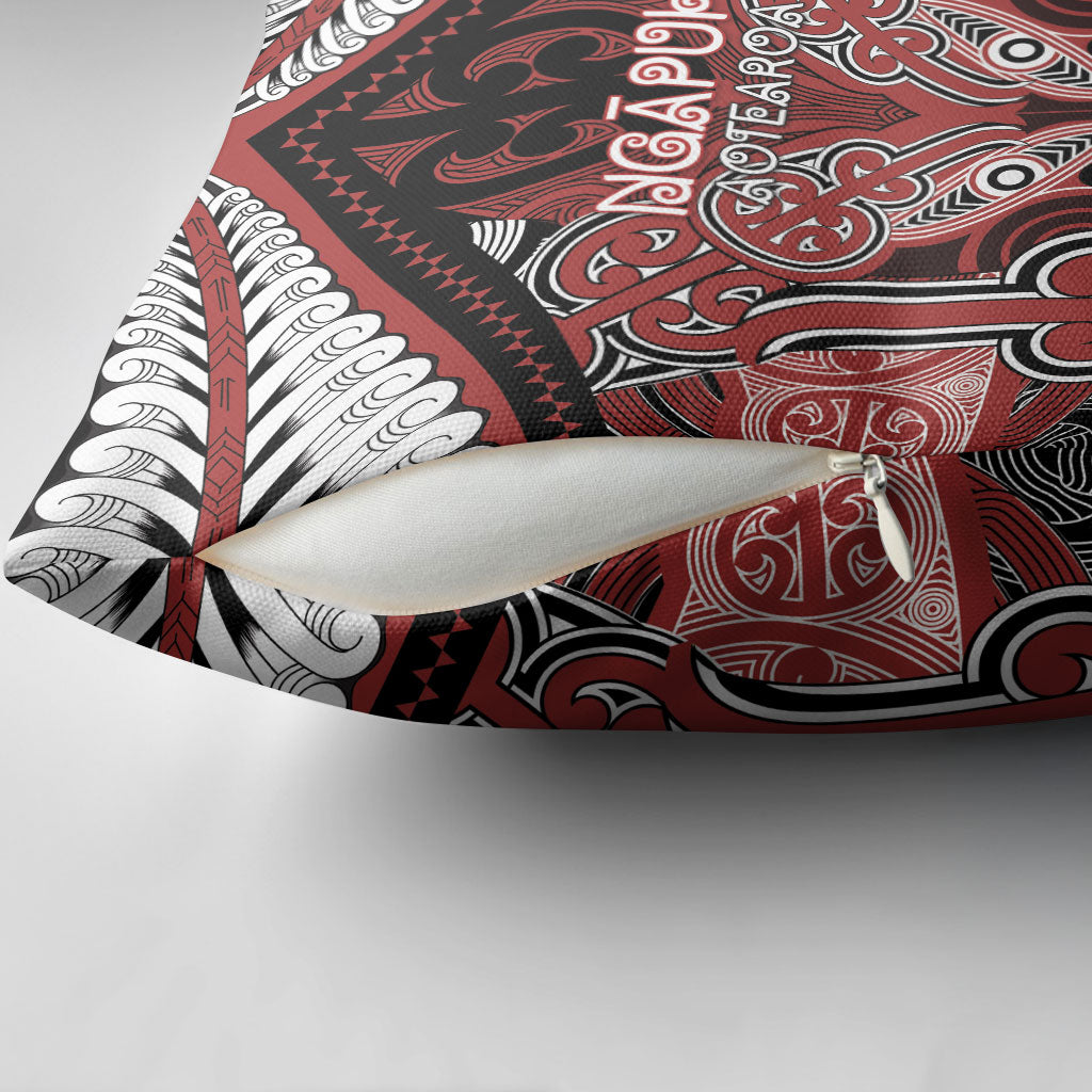 Aotearoa Iwi Ngapuhi Pillow Cover Maori Kowhaiwhai Pattern LT19 - Polynesian Pride