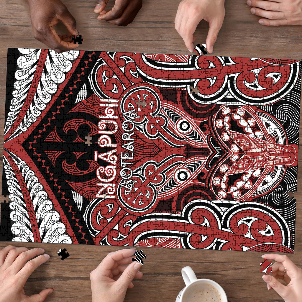 Aotearoa Iwi Ngapuhi Puzzle Maori Kowhaiwhai Pattern LT19 - Polynesian Pride