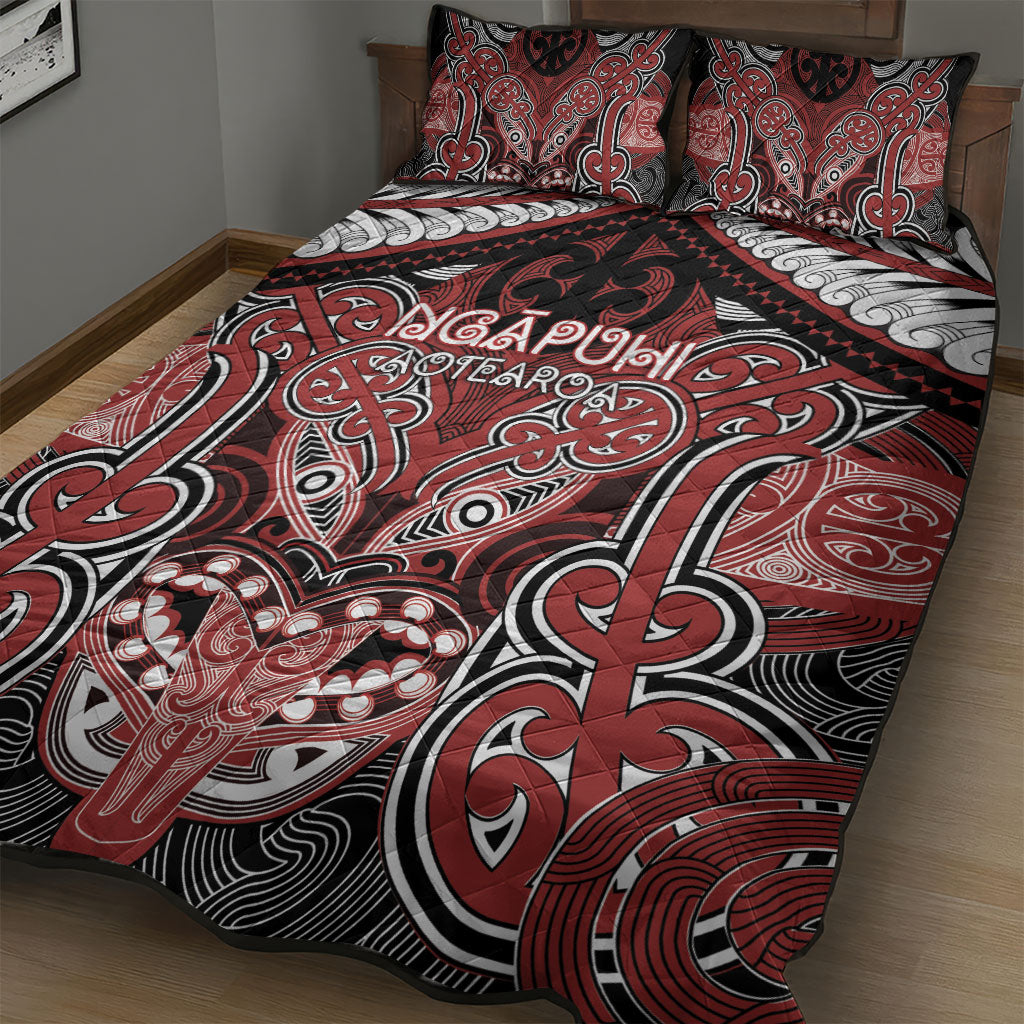Aotearoa Iwi Ngapuhi Quilt Bed Set Maori Kowhaiwhai Pattern LT19 - Polynesian Pride
