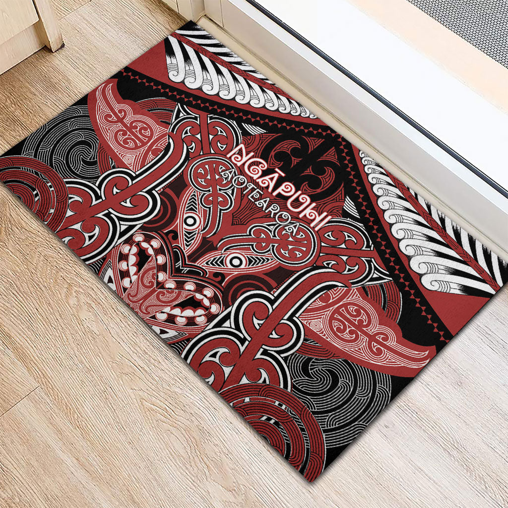 Aotearoa Iwi Ngapuhi Rubber Doormat Maori Kowhaiwhai Pattern LT19 - Polynesian Pride